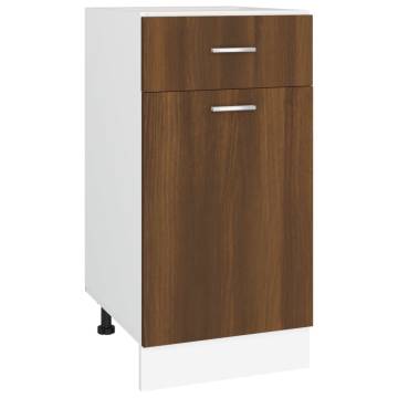 Brown Oak Drawer Bottom Cabinet - 40x46x81.5 cm | HipoMarket