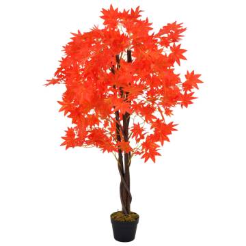 Artificial Maple Tree with Pot - 120 cm Red | HipoMarket