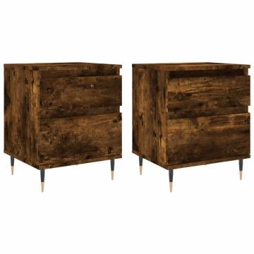 Trendy Smoked Oak Bedside Cabinets - 2 pcs | HipoMarket