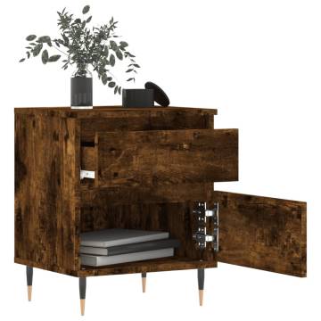 Trendy Smoked Oak Bedside Cabinets - 2 pcs | HipoMarket