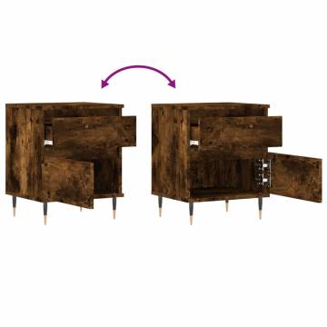 Trendy Smoked Oak Bedside Cabinets - 2 pcs | HipoMarket