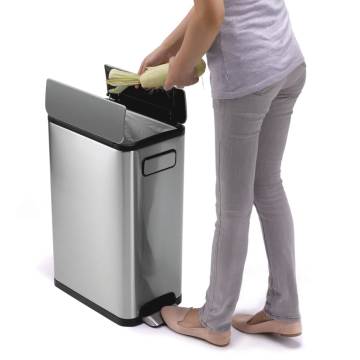 EKO Step Bin Ecofly 45 L Silver - Perfect for Small Spaces