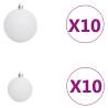 Artificial Pre-lit Christmas Tree with Ball Set - 210 cm Silver