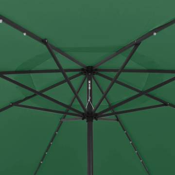 Outdoor Parasol with LED Lights - 400 cm Green | HipoMarket