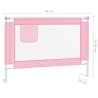 Toddler Safety Bed Rail Pink 90x25 cm - Optimal Protection