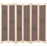 6-Panel Room Divider Brown 240x170x4 cm Fabric Colour brown Number of 6 