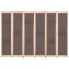 Stylish 6-Panel Room Divider - Brown Fabric | HipoMarket UK