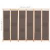 Stylish 6-Panel Room Divider - Brown Fabric | HipoMarket UK