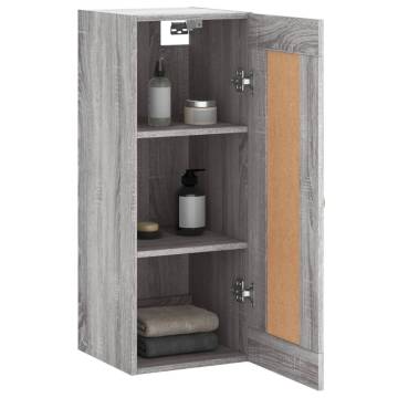 Wall Mounted Grey Sonoma Cabinet | Stylish Storage Solution