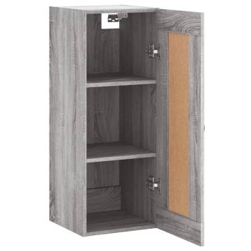 Wall Mounted Grey Sonoma Cabinet | Stylish Storage Solution