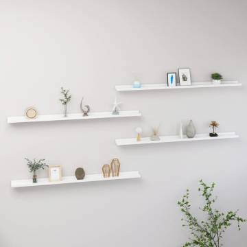 Wall Shelves 4 pcs White - Maximize Your Storage Space