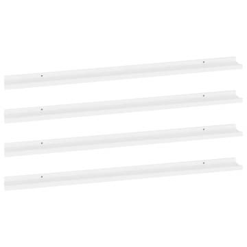 Wall Shelves 4 pcs White - Maximize Your Storage Space