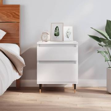 High Gloss White Bedside Cabinet | Stylish & Durable Design