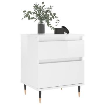 High Gloss White Bedside Cabinet | Stylish & Durable Design