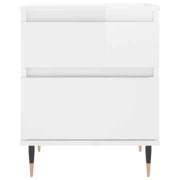 High Gloss White Bedside Cabinet | Stylish & Durable Design