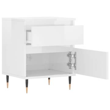 High Gloss White Bedside Cabinet | Stylish & Durable Design