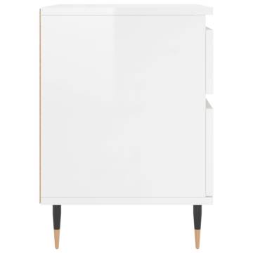 High Gloss White Bedside Cabinet | Stylish & Durable Design