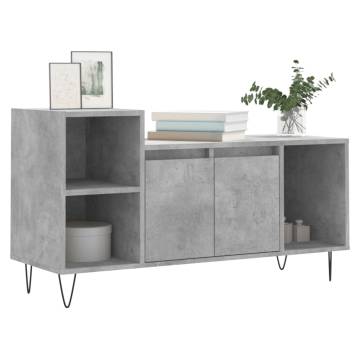 Stylish Concrete Grey TV Cabinet - 100x35x55 cm | HipoMarket