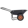 Wheelbarrow Black and Orange 78L 100kg - Durable Garden Cart