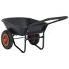 Wheelbarrow Black and Orange 78L 100kg - Durable Garden Cart