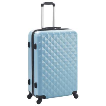 Durable Blue ABS Hardcase Trolley Set - 3 Pieces