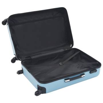 Durable Blue ABS Hardcase Trolley Set - 3 Pieces