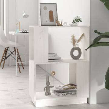 Stylish White Book Cabinet & Room Divider - 51x25x70 cm