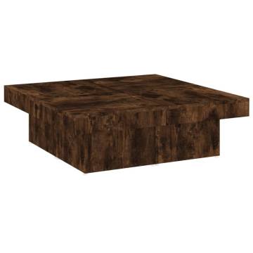 Elegant Coffee Table Smoked Oak 90x90 cm - Hipomarket UK