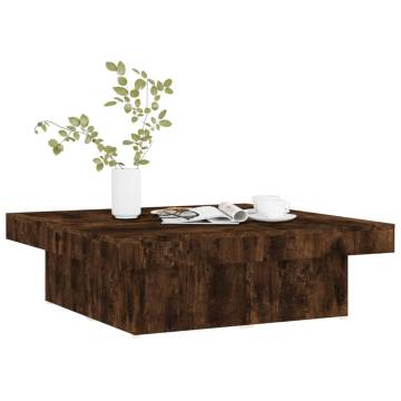 Elegant Coffee Table Smoked Oak 90x90 cm - Hipomarket UK