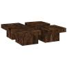 Elegant Coffee Table Smoked Oak 90x90 cm - Hipomarket UK