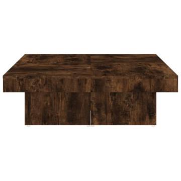 Elegant Coffee Table Smoked Oak 90x90 cm - Hipomarket UK