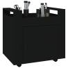 Desk Trolley Black 60x45x60 cm | Engineered Wood Storage