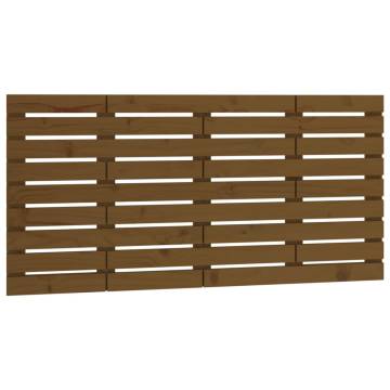 Elegant Honey Brown Wall Headboard - Solid Pine 146x3x63 cm