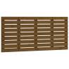 Elegant Honey Brown Wall Headboard - Solid Pine 146x3x63 cm