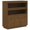 Highboard Honey Brown 100x40x108.5 cm Solid Wood Pine