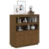 Highboard Honey Brown 100x40x108.5 cm Solid Wood Pine