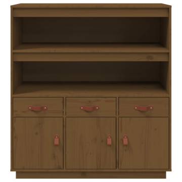 Highboard Honey Brown 100x40x108.5 cm Solid Wood Pine