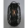 H&S Collection Lantern Reed 50x28 cm Black - Elegant Decor