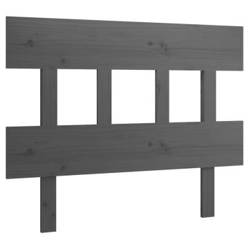 Stylish Grey Bed Headboard - Solid Pine Wood | HipoMarket