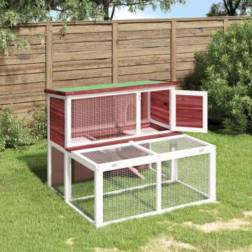 Rabbit Hutch Mocha - Spacious Solid Wood Home for Small Pets