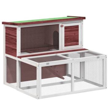 Rabbit Hutch Mocha - Spacious Solid Wood Home for Small Pets