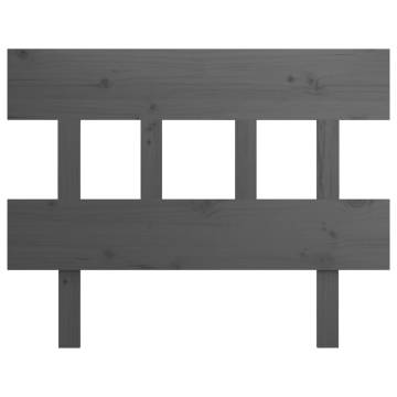 Stylish Grey Bed Headboard - Solid Pine Wood | HipoMarket