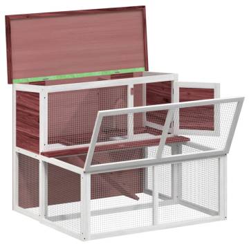 Rabbit Hutch Mocha - Spacious Solid Wood Home for Small Pets