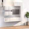 6 Piece TV Cabinet Set High Gloss White Engineered Wood Colour high gloss white Size 80 x 30 x 30 cm Quantity in Package 6 