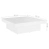 Stylish White Coffee Table - 90x90x28 cm - Durable Design