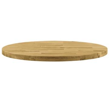 Solid Oak Wood Round Table Top - 400mm Diameter | Hipo Market