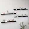 Wall Shelves 4 pcs Black 100x9x3 cm Colour black Size 100 x 9 x 3 cm Quantity in Package 4 Number of Pieces 1 