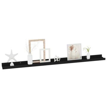 Stylish Black Wall Shelves - 4 pcs, 100x9x3 cm | HipoMarket