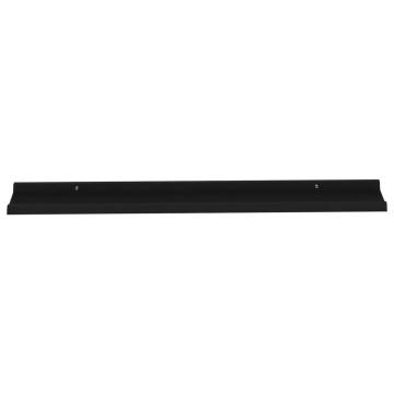 Stylish Black Wall Shelves - 4 pcs, 100x9x3 cm | HipoMarket