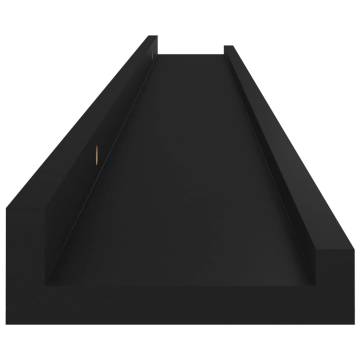 Stylish Black Wall Shelves - 4 pcs, 100x9x3 cm | HipoMarket